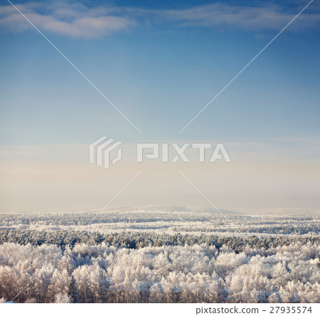 winter landscape with blue sky winter landscape with blue sky 27935574