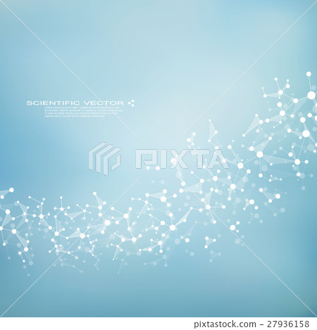 Molecule DNA and neurons vector. Molecular - Stock Illustration ...