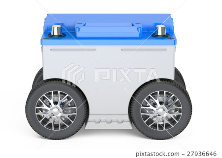 Electric car concept, 3D rendering 27936646