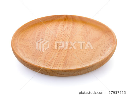 wood plate on white background wood plate on white background 27937333