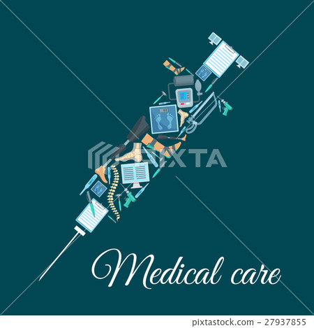 Medical icons shaped as syringe 27937855