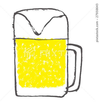 Mugs draft beer beer watercolor painting Mugs draft beer beer watercolor painting 27938643