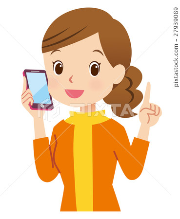 A lady housewife who makes a phone call 27939089