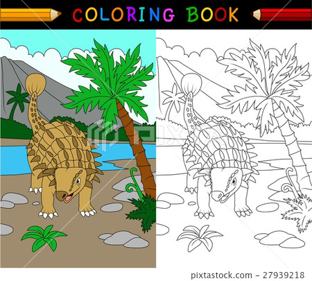 Cartoon ankylosaurs coloring page Cartoon ankylosaurs coloring page 27939218