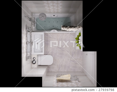 3d illustration of a design bathroom 3d illustration of a design bathroom 27939798
