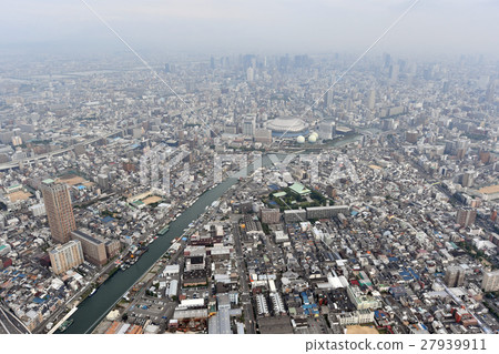 在大阪市港區和大正區的空中拍攝 27939911