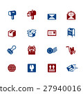 Post element vector silhouette color icons set. 27940016
