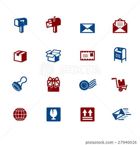 Post element vector silhouette color icons set. 27940016