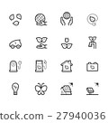 Eco, nature, earth element  vector out line set. 27940036