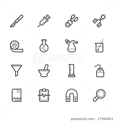 Laboratory tools vector out line set 2. 27940041