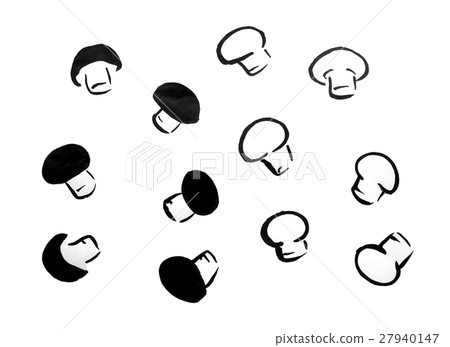 Mushroom yasai ink painting Mushroom yasai ink painting 27940147
