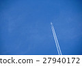 Winter sky and airplane cloud 27940172