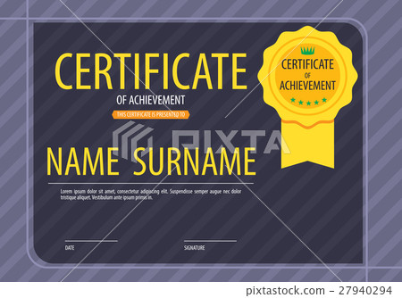 Blank Certified Border Template Vector Blank Certified Border Template Vector 27940294