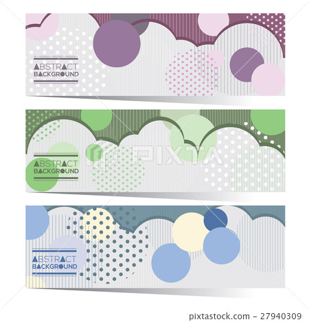 Set Of Three Colorful Graphic Horizontal Banners - Stock Illustration ...
