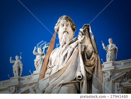 Statue of Apostle Paul near St Peter Basilica Statue of Apostle Paul near St Peter Basilica 27941480