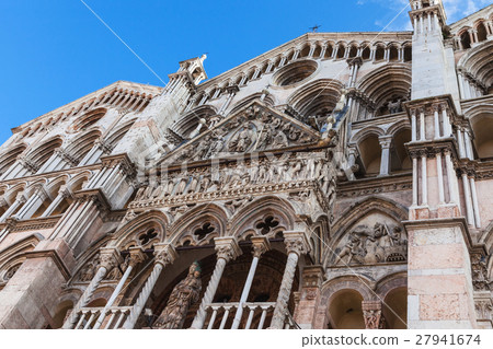 facade of Duomo Cathedral in Ferrara city facade of Duomo Cathedral in Ferrara city 27941674