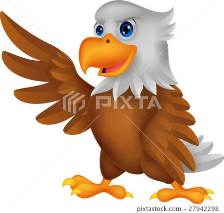 Eagle cartoon waving Eagle cartoon waving 27942298
