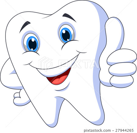 Cute cartoon tooth with thumb up Cute cartoon tooth with thumb up 27944265