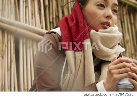 A woman portrait to see a village in Makigaki A woman portrait to see a village in Makigaki 27947583