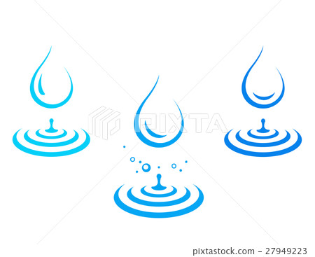 water drop icons splash set 27949223