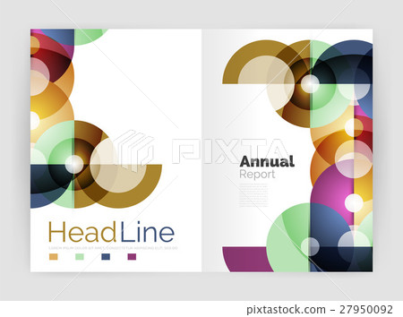 Transparent circle composition on business annual 27950092