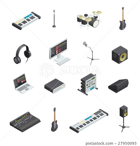 Music Studio Elements Set 27950093
