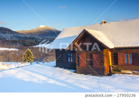 Winter mountain scenery in Bieszczady mountains Winter mountain scenery in Bieszczady mountains 27950236