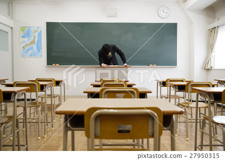 Teacher teacher classroom school class exhausting fatigue overwork fatigue education troubling men study learning cram school 27950315