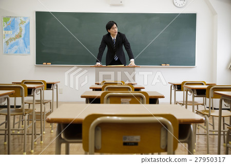 Teacher Teacher Classroom School Lesson Education Male Exhaustion Fatigue Study Learning Cram school 27950317