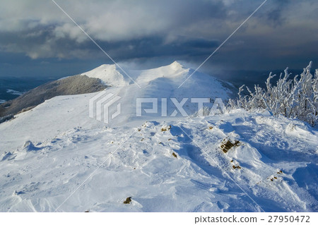 Winter mountain scenery in Bieszczady mountains Winter mountain scenery in Bieszczady mountains 27950472