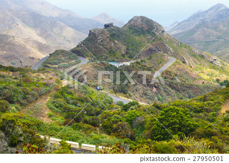 narrow road in Anaga Mountains, Tenerife 27950501