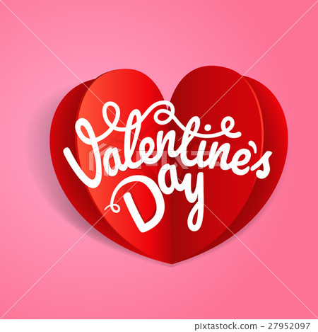 Abstract paper origami valentines greeting card Abstract paper origami valentines greeting card 27952097