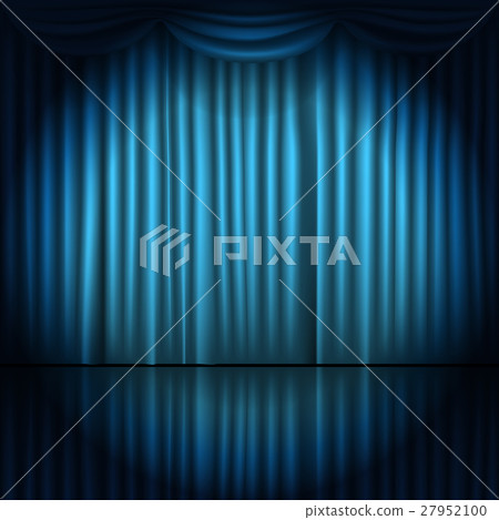 Stage curtains with spot light vector illustration Stage curtains with spot light vector illustration 27952100