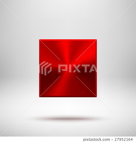 Red Abstract Rhombic Button Template 27952164