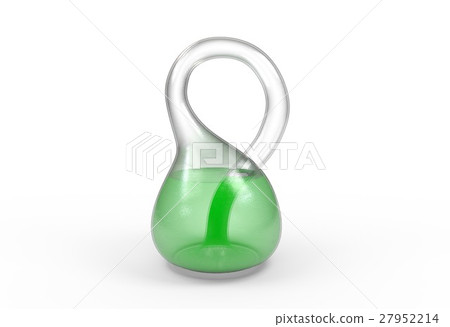 One side mesh klein bottle isolated on a white 27952214
