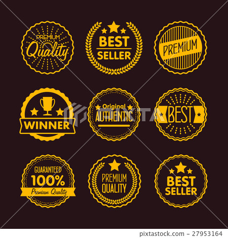 Collection of vintage label and icon 27953164