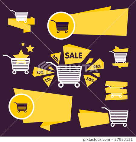 Sale tag raster isolated set 27953181