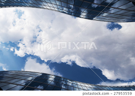 Modern skyscrapers in a business district Modern skyscrapers in a business district 27953559