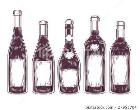 Vector collection of wine bottles 27953704