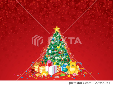 Decorated Christmas Tree Vector Decorated Christmas Tree Vector 27953934