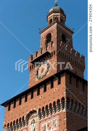 Sforza Castle in Milan Italy - Castello Sforzesco 27954304