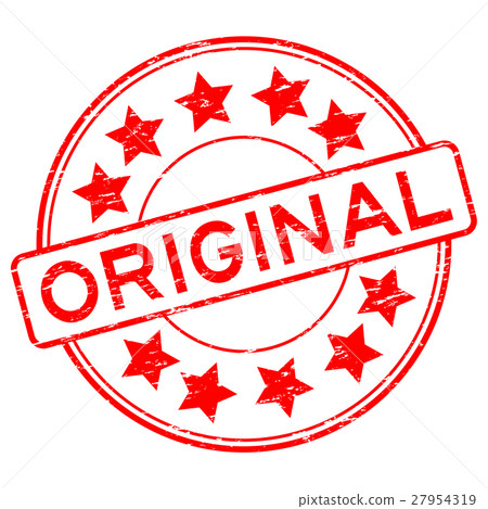 Original stamp. Red original stamp sign icon. Stock Illustration