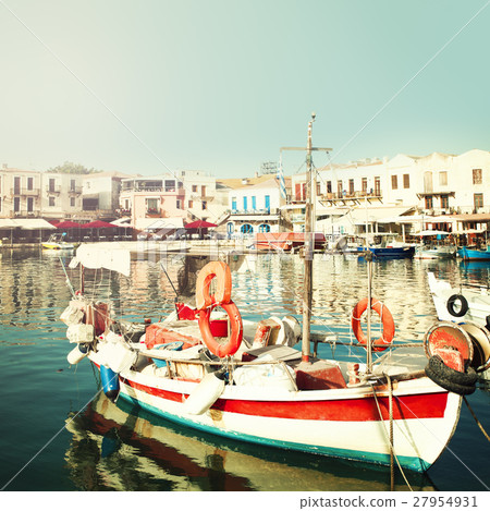 Old boat on morning sun, impressions of Greece Old boat on morning sun, impressions of Greece 27954931