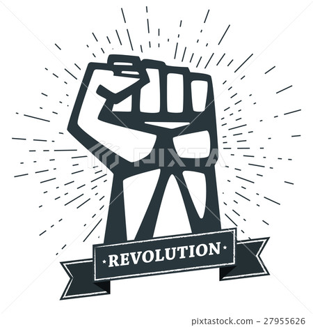 A Clenched Fist Held High In Protest. 27955626
