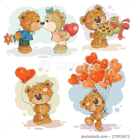Set vector clip art illustrations of enamored Set vector clip art illustrations of enamored 27955671