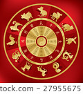 Chinese zodiac wheel with twelve animals 27955675