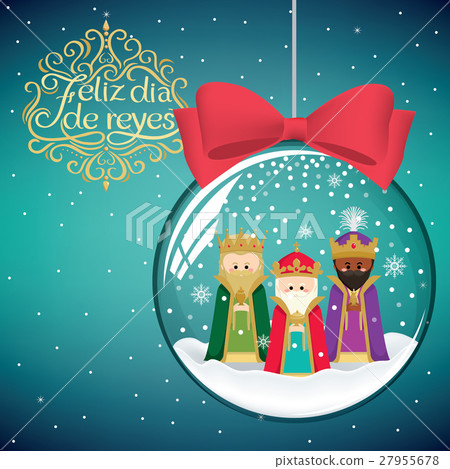 three magic kings in Christmas decoration ball three magic kings in Christmas decoration ball 27955678