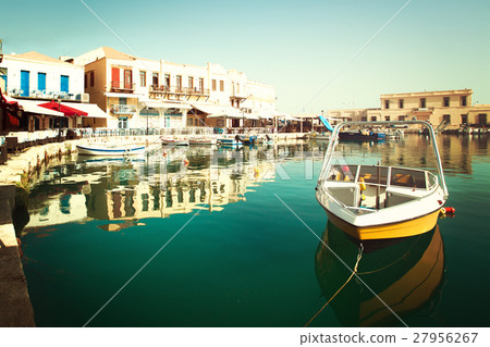 Yellow boat in Rethymnon,  impressions of Greece 27956267