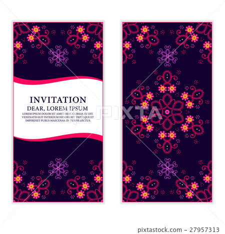 Ethnic greeting card, invitation. Ethnic greeting card, invitation. 27957313