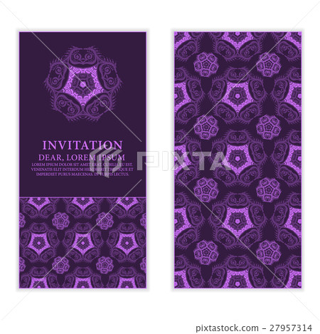 Ethnic greeting card, invitation. Ethnic greeting card, invitation. 27957314